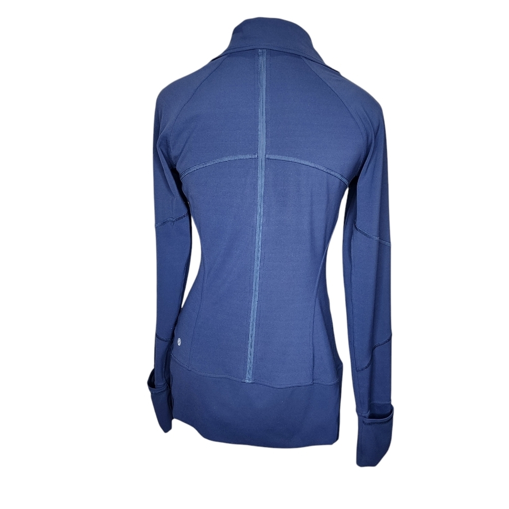 Lululemon Contour Blue Zip-Up Jacket Mineral Blue Size 8 - Picture 6 of 11